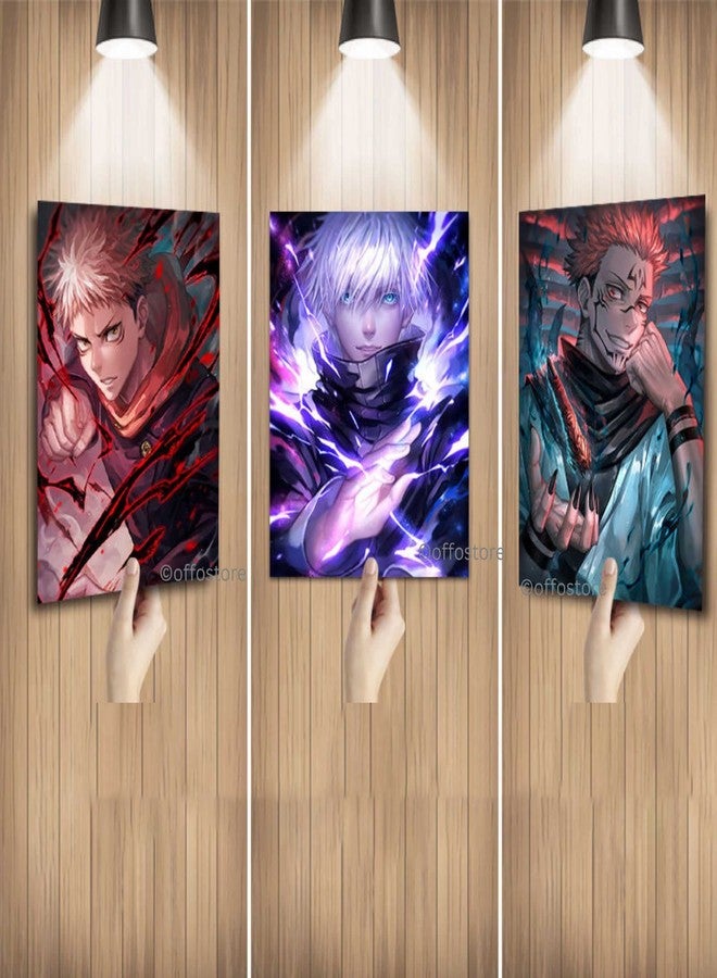 Offo Jujutsu Kaisen Anime 3D Poster | 3D Wall Art | Perfect for Bedrooms, Living Rooms & Other Spaces (Without Frame) (Jujutsu Kaisen Anime 3D Poster - B) - Image 1