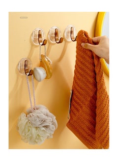 Fanski 8-Piece Self-Adhesive Wall Hooks Black 5.7x5.7cm  - Image 4