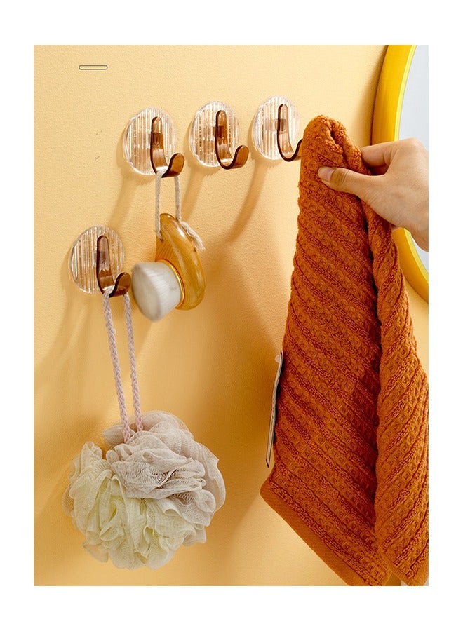 Fanski خطافات حائط ذاتية اللصق مكونة من 8 قطع باللون الأسود مقاس 5.7x5.7 سم - Image 4