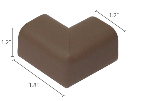 KidKusion Corner Cushion | Made in USA | Brown | 8 Pack | Furniture and Corner Protector - Image 3