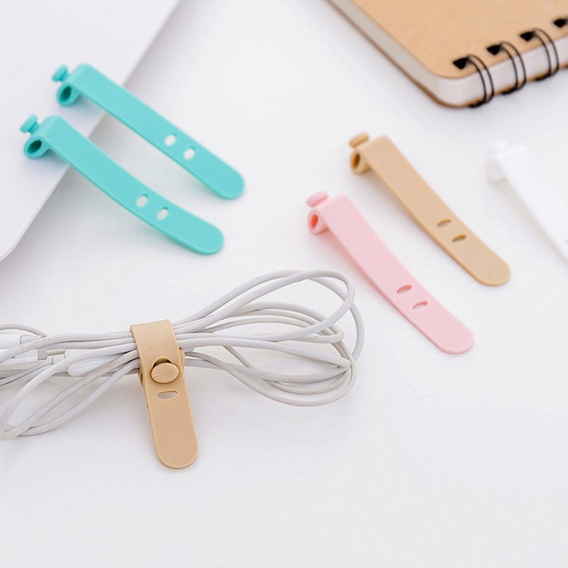 pcs Silicone Wire Management Earphone Cable Winder Organizer for Bundling Stuff (Mixed Color) - Image 2