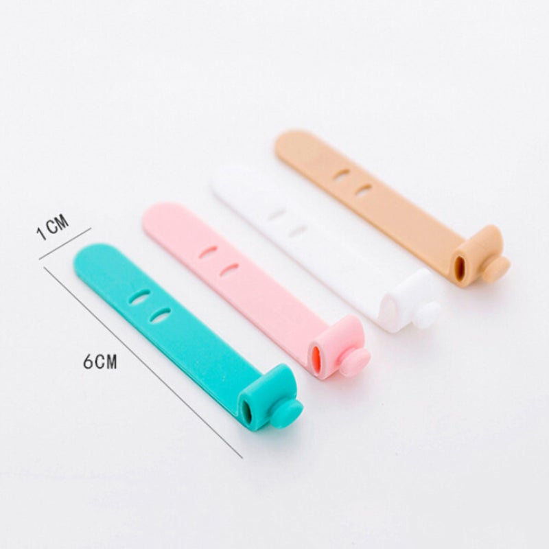 pcs Silicone Wire Management Earphone Cable Winder Organizer for Bundling Stuff (Mixed Color) - Image 4