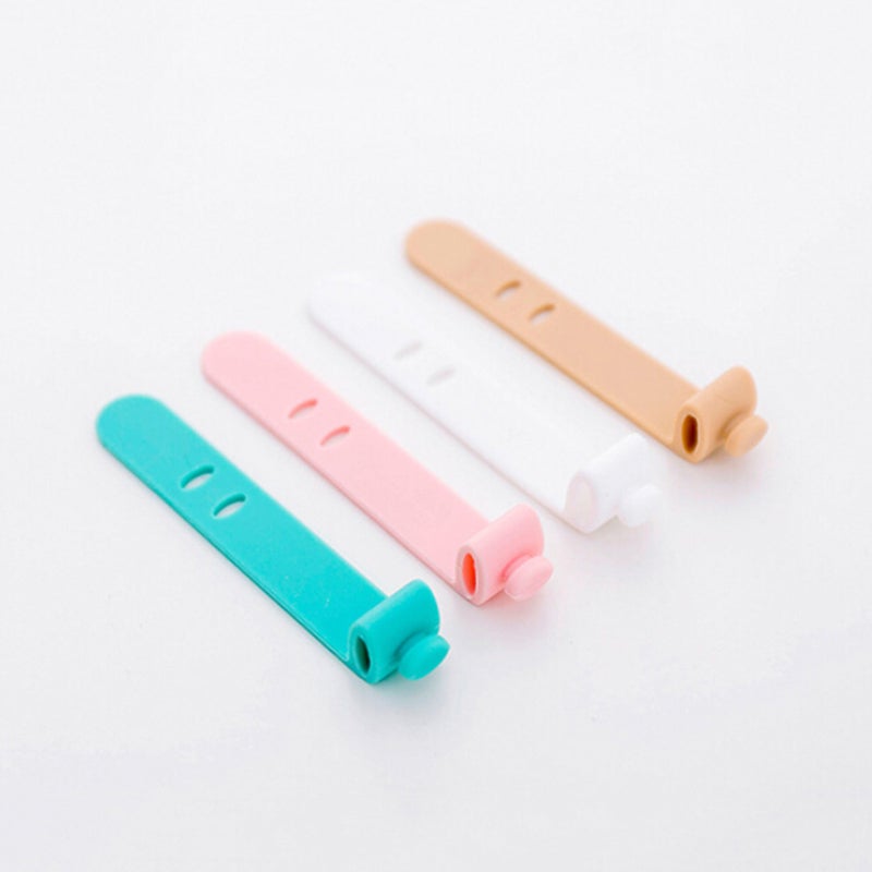 pcs Silicone Wire Management Earphone Cable Winder Organizer for Bundling Stuff (Mixed Color) - Image 5