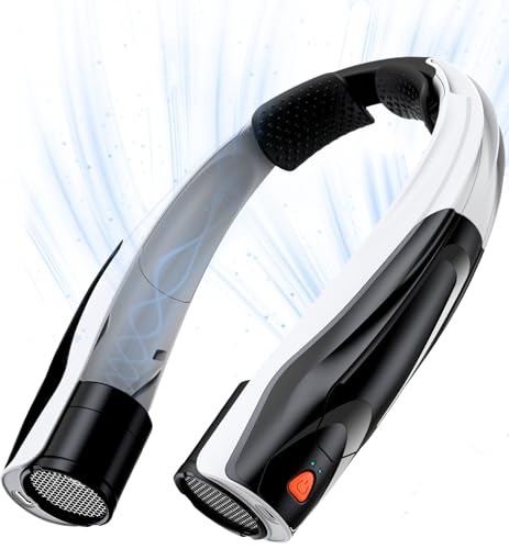 BOTDOYS Max 21 mph Powerful Cooling Airflow Neck Fan 6 Speeds 6000mAh 820H Runtime 360 Airflow Coverage for Full Neck Face Cooling HandsFree Wearable Fan for Outdoor Travel Hiking Hot Flashes Black - Image 1