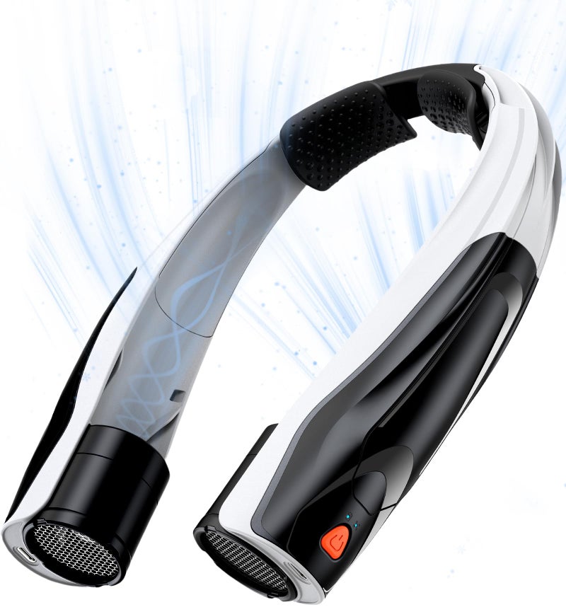BOTDOYS Max 21 mph Powerful Cooling Airflow Neck Fan 6 Speeds 6000mAh 820H Runtime 360 Airflow Coverage for Full Neck Face Cooling HandsFree Wearable Fan for Outdoor Travel Hiking Hot Flashes Black - Image 2
