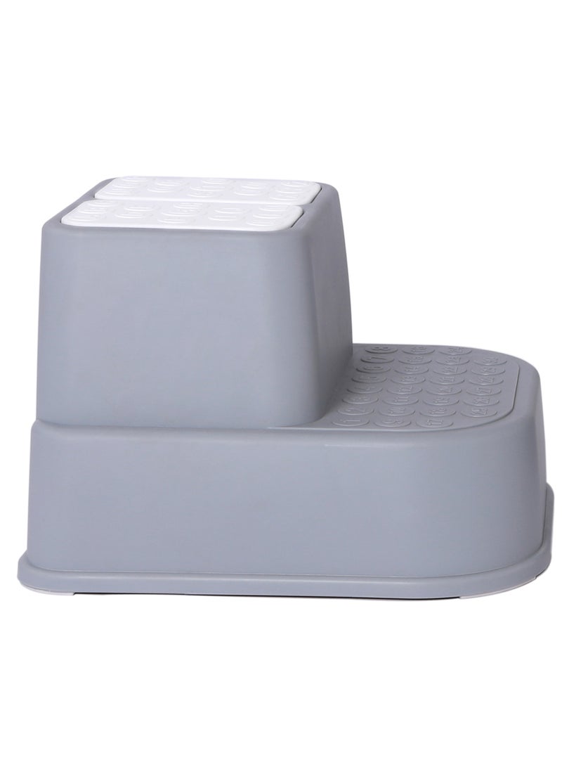 Eazy Kids Lightweight And Durable Baby Step Stool With Dual Height - Grey - Image 3