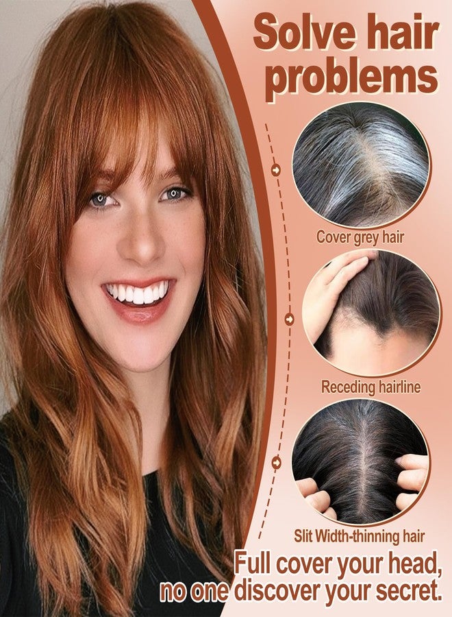 HAIRCUBE Bangs Hair Clip in Bangs 100% Real Human Hair Bangs Clip in Hair Extensions Fake Bangs Air Bangs Hairpieces for woman with Temples 3 Secure Clips in Full Fringe (Ombre Light Blonde) - Image 5
