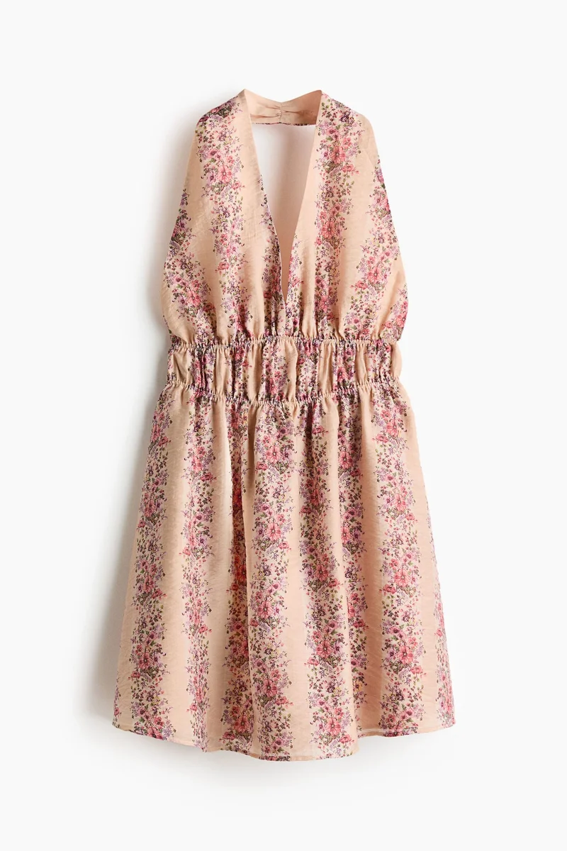 H&M  Flared-skirt halterneck dress for Women | Best Price UAE