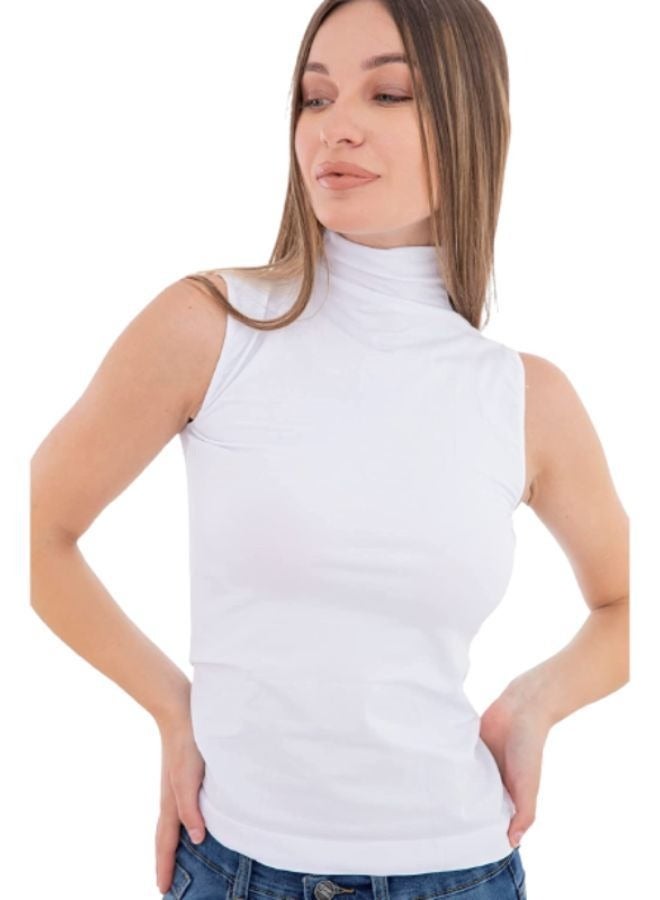 Carina T-shirt with collar and sleeveless  - Image 1