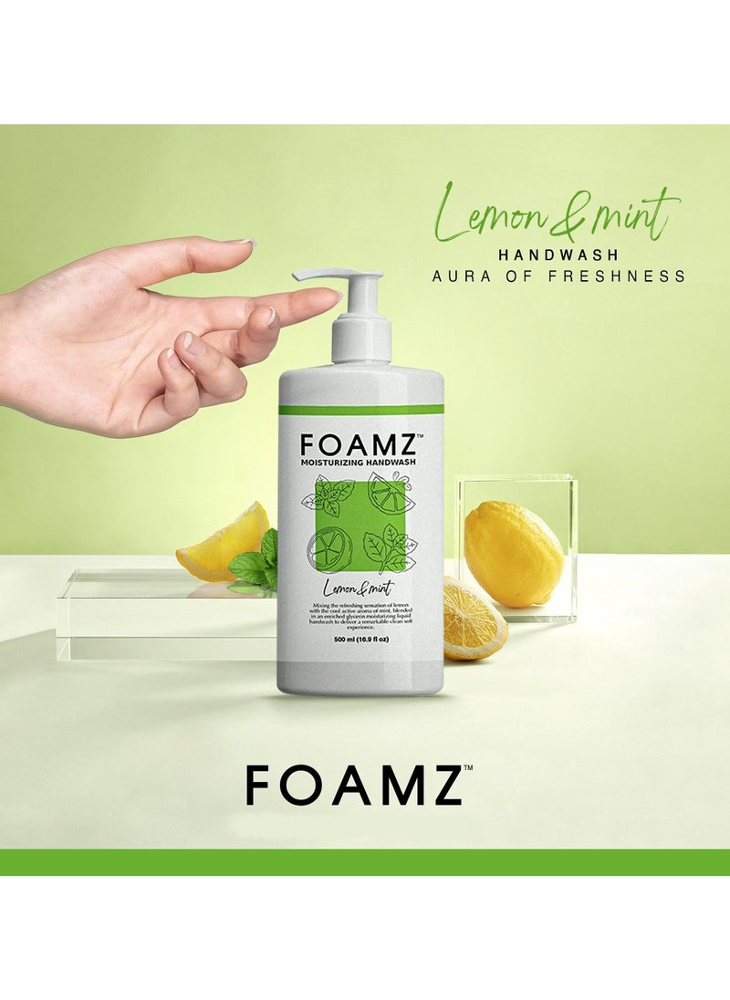 FOAMZ - Liquid Hand Wash With Lemon and Mint Scents 500 ml - Image 1