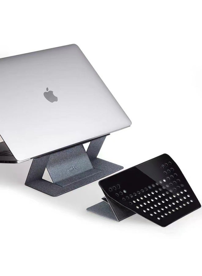 MOFT حامل كمبيوتر محمول سطح المكتب رف تبريد مرتفع MacBookPro حامل محمول غير مرئي لاصق - اللون: رمادي صخري قمري - Image 3