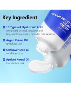 ISNTREE Hyaluronic Acid Moist Cream 100ml, Balances Oil & Moisture, Deep moisturizer  - Image 4