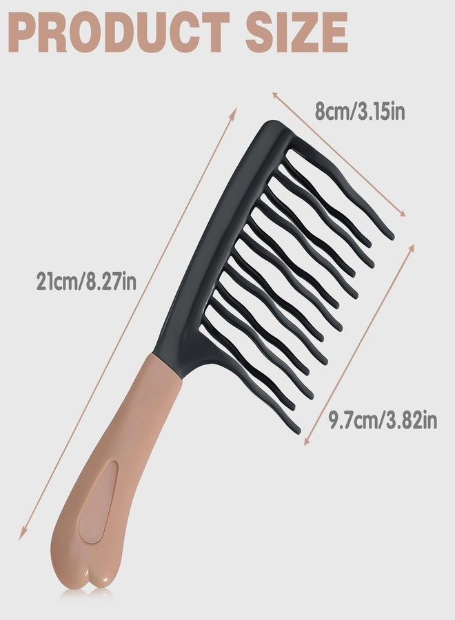 CYUXING Wide Tooth Comb for Curly, Detangling Plastic Double-layer Comb for Wet & Dry Hair, Gentle on Curls – Ergonomic Handle & Rounded Teeth – Curl Brush for Women - Image 2