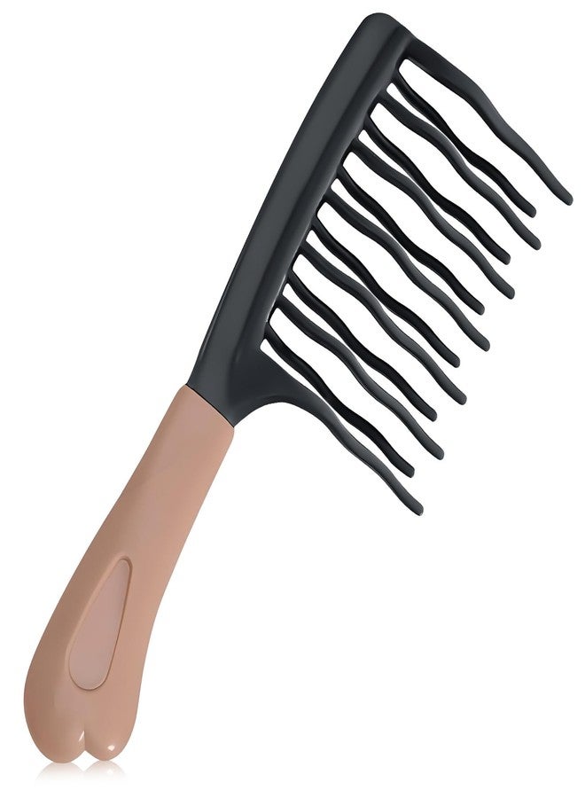 CYUXING Wide Tooth Comb for Curly, Detangling Plastic Double-layer Comb for Wet & Dry Hair, Gentle on Curls – Ergonomic Handle & Rounded Teeth – Curl Brush for Women - Image 1