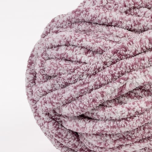 Crafted By Catherine Chunky Heather Solid Yarn - 2 Pack (49 Yards Each Skein), Purple, Gauge 6 Super Bulky - Image 2