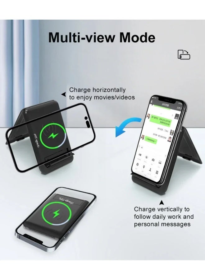 9-in-1 Fast Wireless Charger Stand with Multi-pin Cable Adapter, SIM Card Slot and Storage Box for Apple and Samsung Charging - Image 3