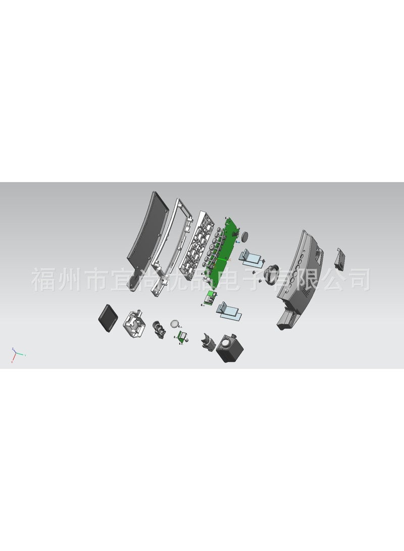 SKT Shiketro Curved Screen Digital Projection Alarm Clock with LED Display - Image 2