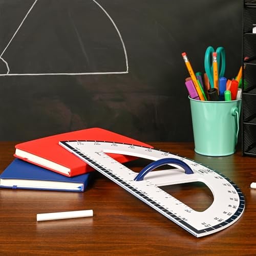 LEARNING ADVANTAGE Magnetic Dry Erase Protractor - Geometry Measurement Tool - for Whiteboards and Chalkboards - Teach Geometric Math Concepts - Angles and Shapes (7591) - Image 2