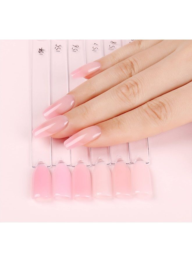 AIMEILI Nude Pink Builder Base Gel for Nails, No Need Slip Solution Builder Extension, Soak Off Milky Pink Gel Nail Polish 6pcs X 10ml - Kit Set 37 - Image 2