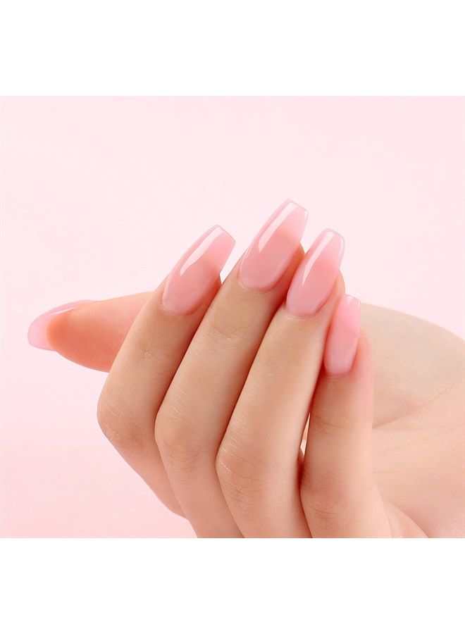 AIMEILI Nude Pink Builder Base Gel for Nails, No Need Slip Solution Builder Extension, Soak Off Milky Pink Gel Nail Polish 6pcs X 10ml - Kit Set 37 - Image 5