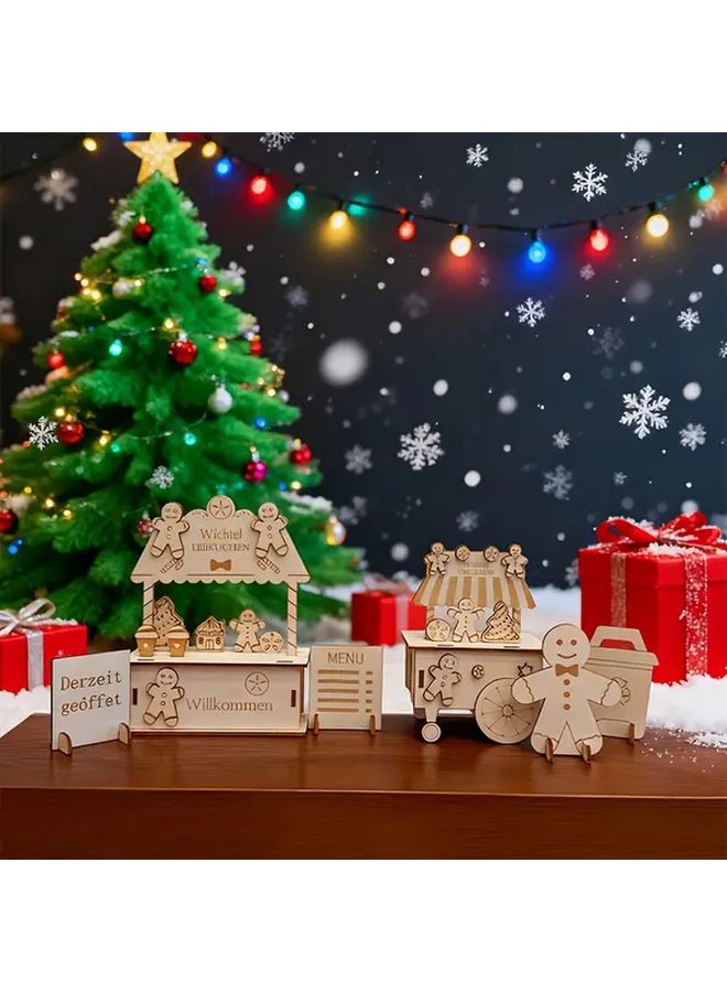 Christmas Gingerbread Man Gnome Miniature Accessory Set For Dollhouse DIY Decor - Image 4