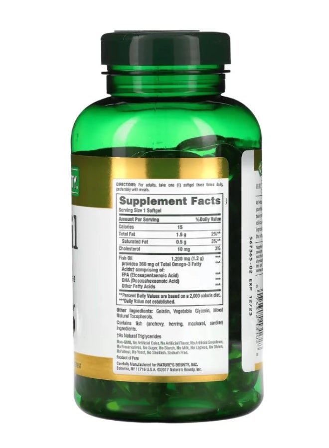 general Natures Bounty Fish Oil 1200mg + D3 1000IU 90 Softgel - Image 2