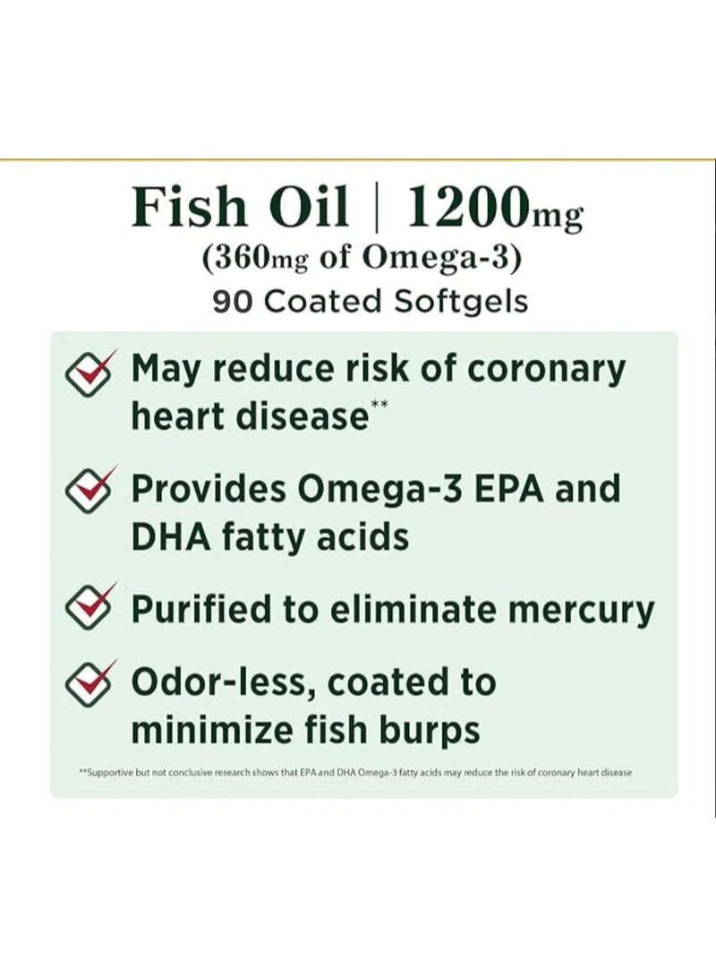 general Natures Bounty Fish Oil 1200mg + D3 1000IU 90 Softgel - Image 4
