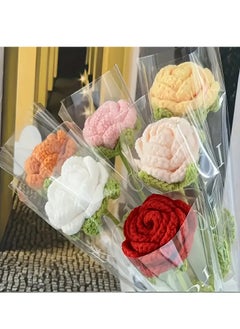 Toko 6-Pack Handcrafted Crocheted Roses | Realistic Fabric Flowers | Ideal for Valentine’s, Mother’s Day, Easter & Spring Decor  - Image 1