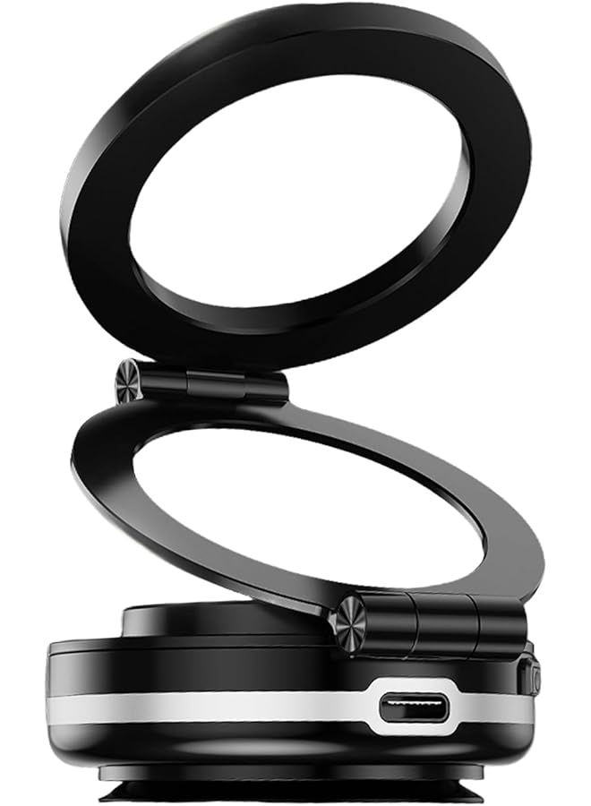 KASTWAVE Foldable Car Magnetic Phone Mount, 360 Rotatable Adjustable Phone Holder Rack, Car Suction Phone Mount For Desk, Strong Suction For Car & All Smooth Surface - Image 2