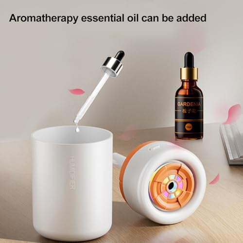 KISSWILL Mini Humidifier, USB Personal Desktop Humidifier for RV, Office, Bedroom etc. Auto Shut-Off, 2 Mist Modes, Super Quiet (Black) - Image 5