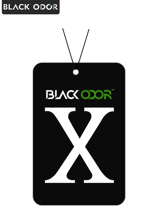 Generic BLACK ODOR X Card Air Freshener Lemon Scent, Hanging Aromatherapy Tablet for Car, Home, and Office Long Lasting, Non-Toxic, Eco-Friendly BO-07  - Image 1