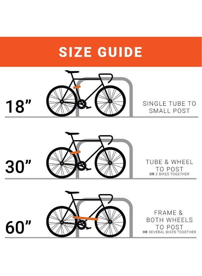 OTTOLOCK Steel & Kevlar Combination Bike Lock | Lightweight, Compact, Durable Design | Ideal for Serious Road Cyclists (OTTO Orange, 18 inch) - Image 5