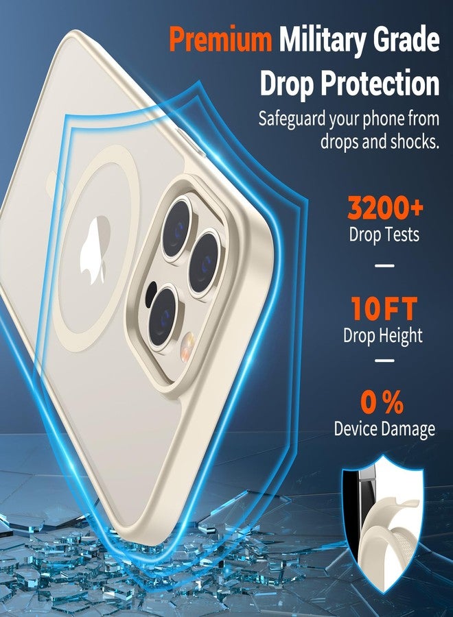 SUPFINE Phone Case for iPhone 12 Pro Max Antique White | Magnetic, Compatible with MagSafe, 10 FT Military Grade Drop Protection, Slim, Translucent, Matte, Shockproof, Anti-Fingerprint - Image 3