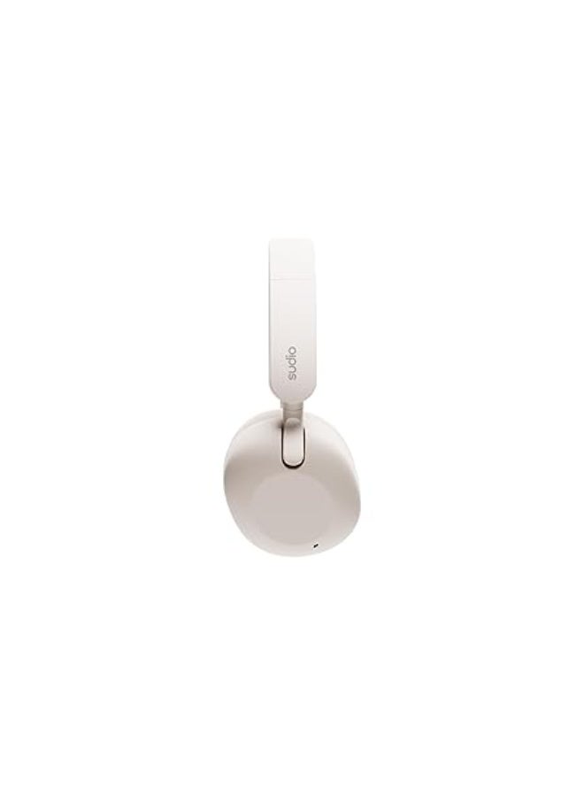 Sudio K2 Wireless Bluetooth Over Ear Headphones, Noise Cancelling, USB-C, 60h Playtime, White - Image 2