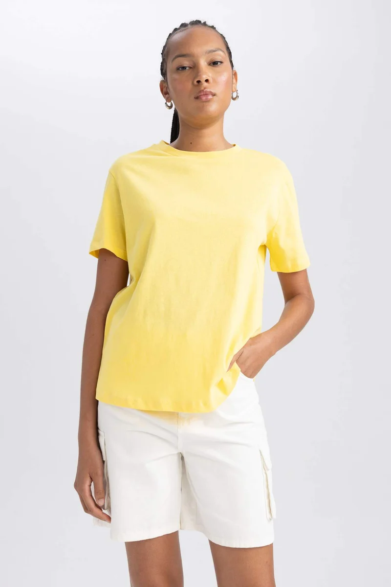 Defacto  Regular Fit Short Sleeve T-Shirt for Men | Best Price UAE