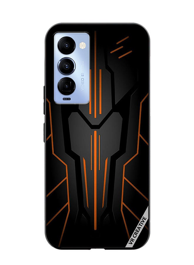 VR CREATIVE Protective Case Cover For Tecno Camon 18/18 P Black Sark Design Multicolour - Image 1