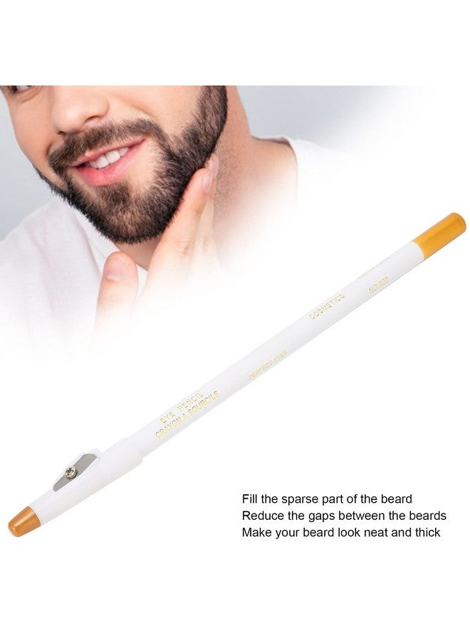 Betued Barber Pencil Beard Pencil Filler For Men Household Beard Pencil Liner Long Lasting Repair Shape Beard Pen Water/Sweat Proof Beard Filler Shaping Styling Tool(White) - Image 3