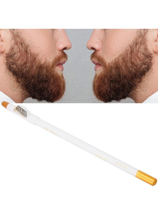 Betued Barber Pencil Beard Pencil Filler For Men Household Beard Pencil Liner Long Lasting Repair Shape Beard Pen Water/Sweat Proof Beard Filler Shaping Styling Tool(White) - Image 5
