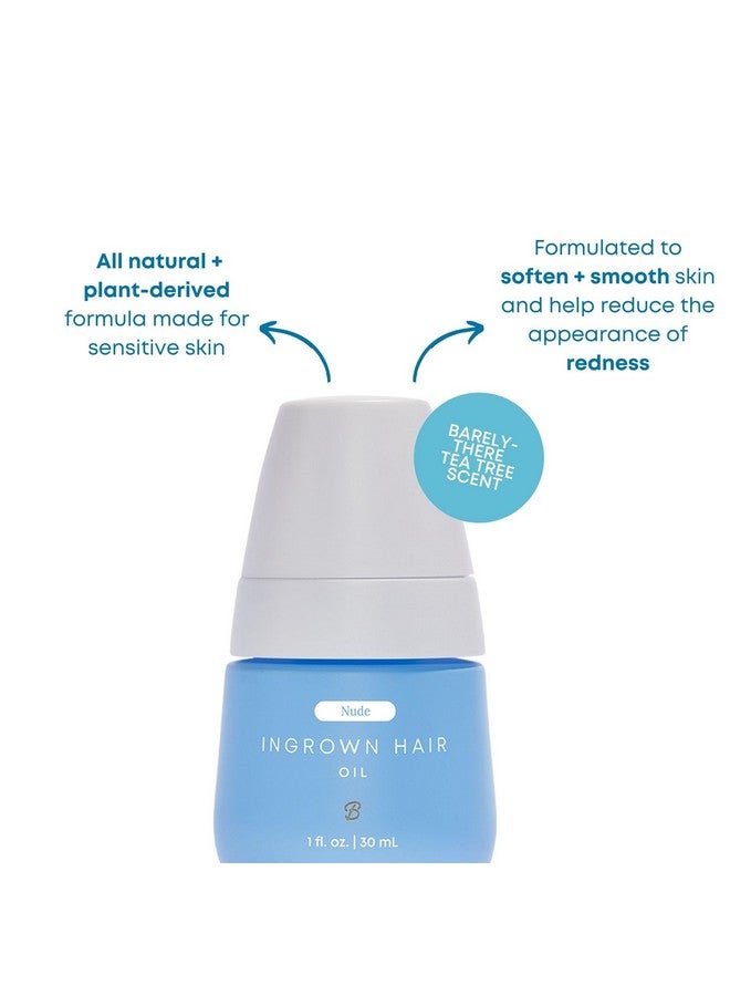Bushbalm Ingrown Hair Roller Rescue And Nude Oil Bundleincludes Aha & Bhaexfoliating Soothing Cooling For Intimate Areas Underarmshelps With Razor Bumps And Ingrown Hairs Blue (Bundle) - Image 5