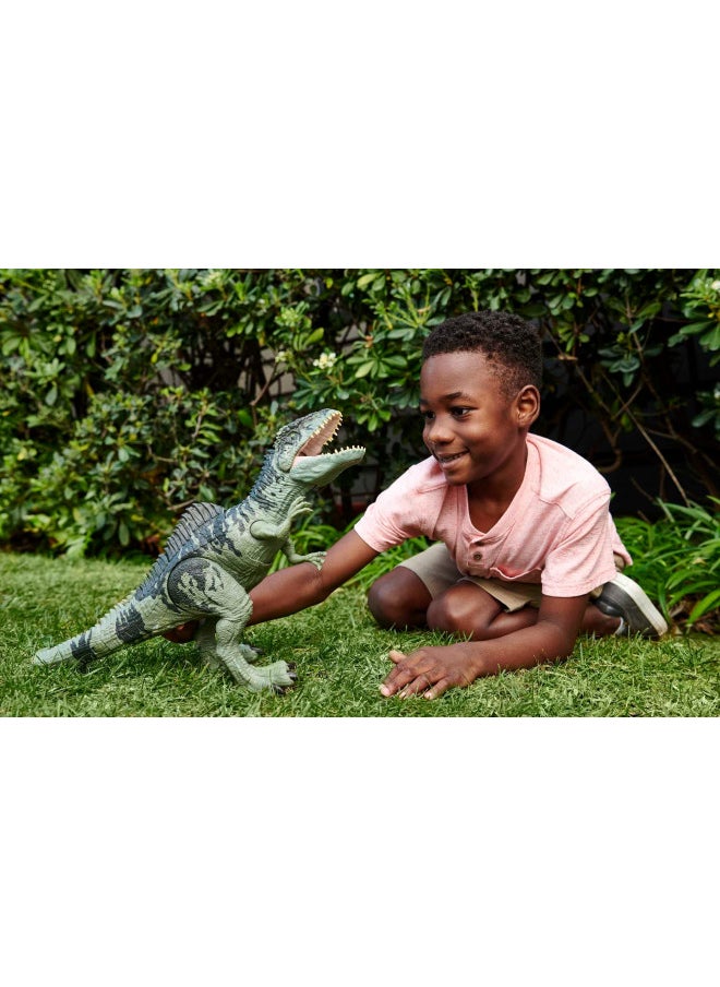 JURASSIC WORLD Mattel Jurassic World Dominion Strike N Roar Giganotosaurus Dinosaur Action Figure Toy with Striking Motion and Sounds  - Image 3