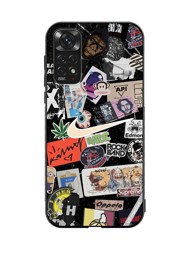 VR CREATIVE Protective Case Cover For Xiaomi Redmi Note 11 Nike Stickers Design Multicolour - Image 1