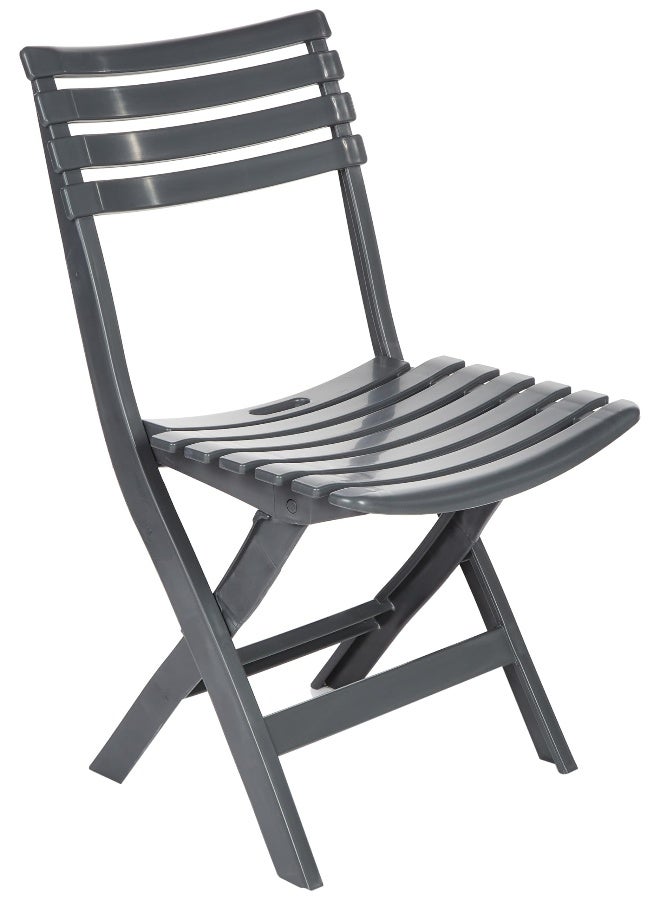 Cosmoplast طقم من 2 كراسي تخييم قابلة للطي لون رمادي داكن - Image 2