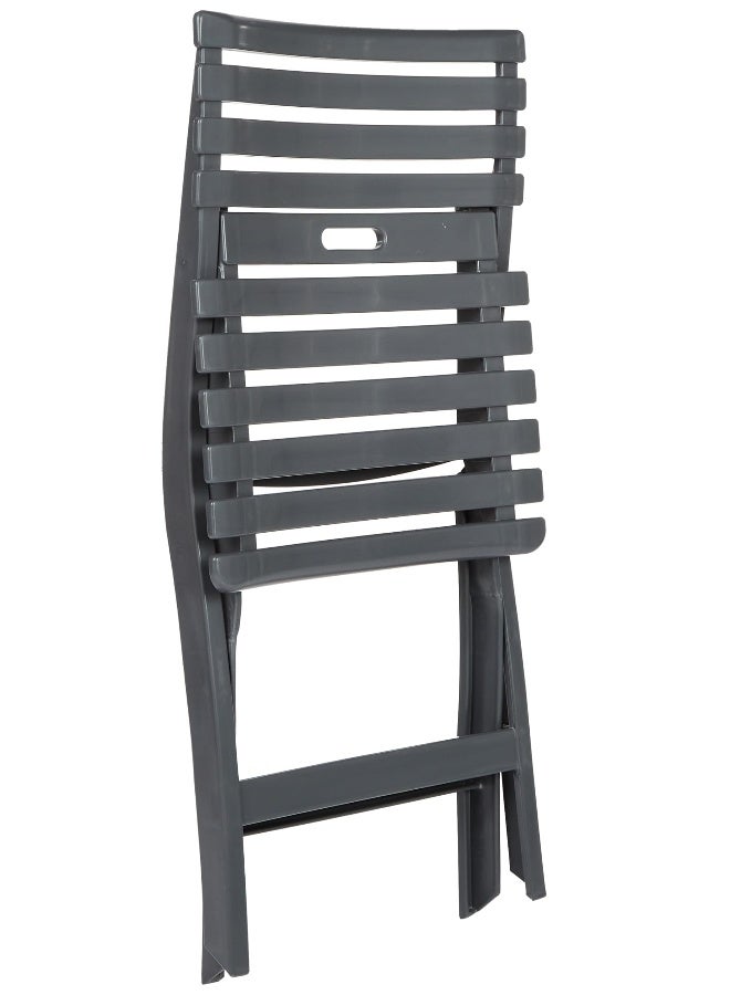 Cosmoplast طقم من 2 كراسي تخييم قابلة للطي لون رمادي داكن - Image 4