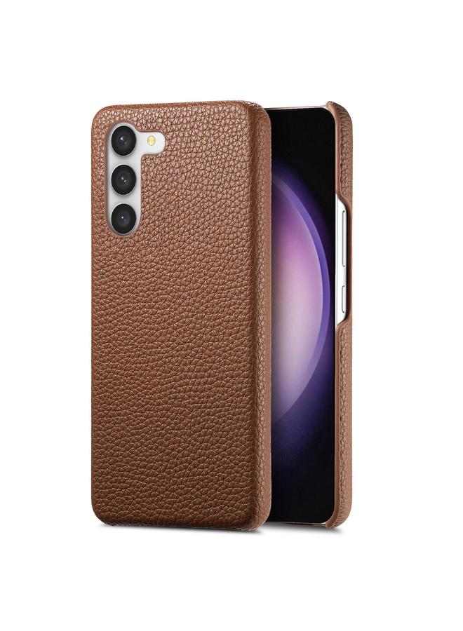 The Bros Case For Samsung Galaxy S23 5G Litchi Oil Edge Leather Back Phone Case