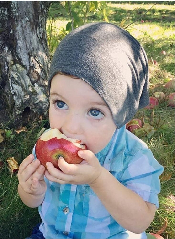 Generic - 5 Pack Unisex Baby Hats for Kids Cotton Soft Cute Knit Cap, Baby Toddler Beanie - Image 1