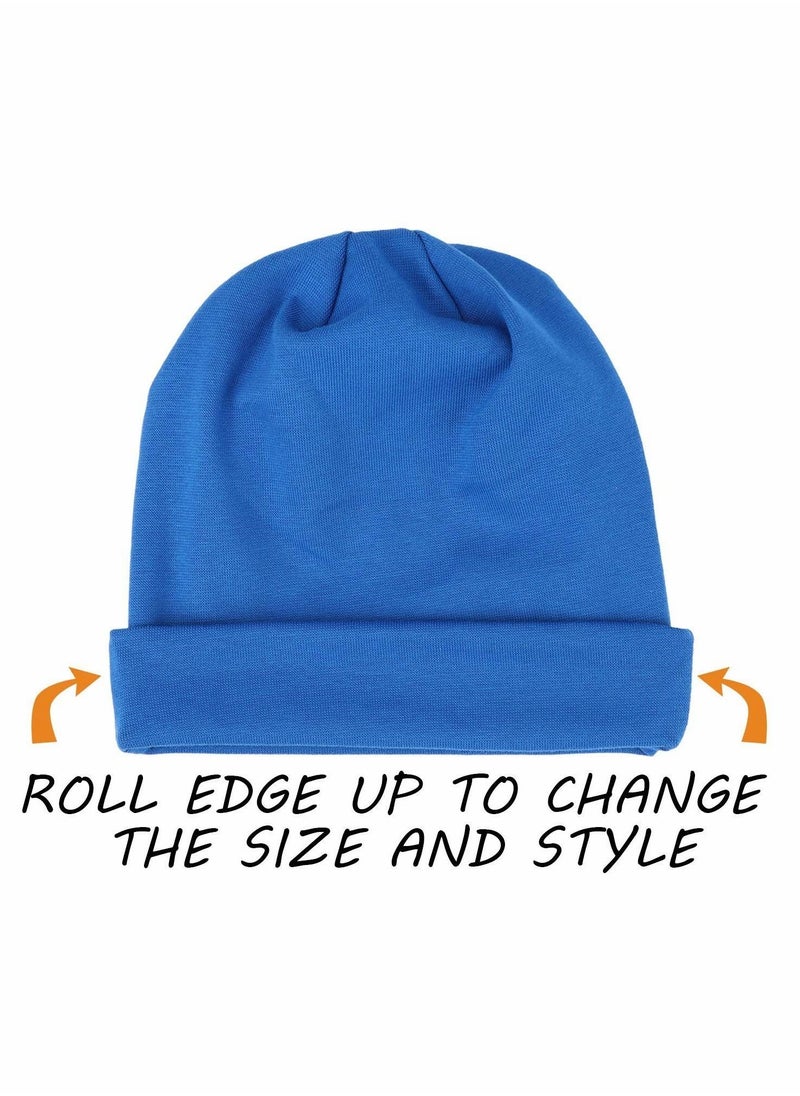 Generic - 5 Pack Unisex Baby Hats for Kids Cotton Soft Cute Knit Cap, Baby Toddler Beanie - Image 1