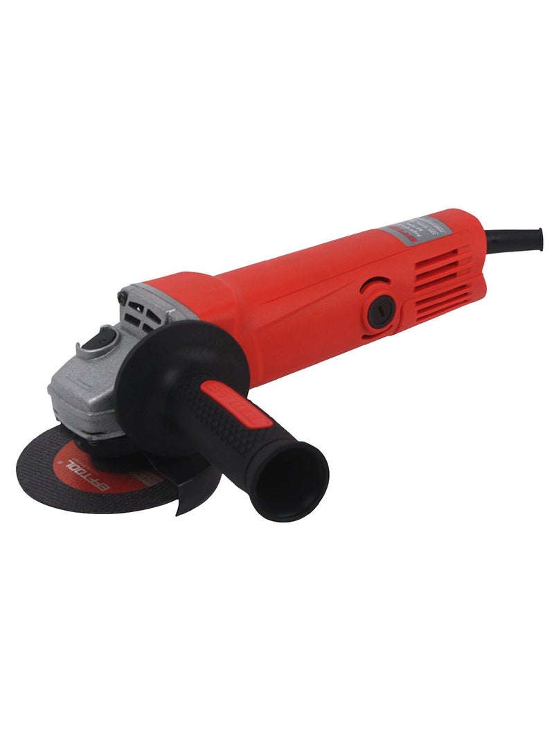EFFTOOL طاحونة زاوية 700 واط أداة طاحونة كهربائية 100 مم طاحونة معدنية 11,000 دورة في الدقيقة عجلات القطع والطحن والمقبض الجانبي - Image 1
