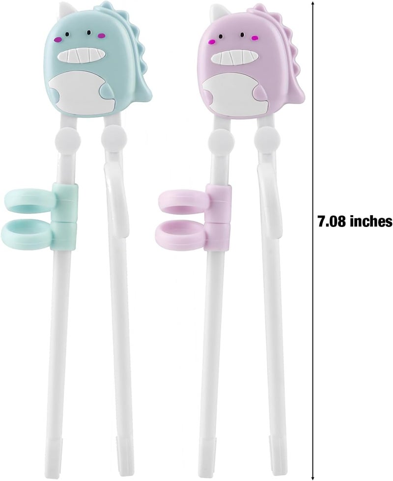 PandaEar Gulf climate upgraded quality 2 Pairs Kid Chopsticks, Dinosaur Children Learning Practice Training Chopsticks for Kids Beginners Toddler Light & heavy use compatible - Image 2
