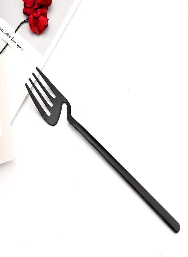 MIXEN Stainless Steel Flatware Set Kitchen Utensil Set Service for 4 Tableware Cutlery Set Dishwasher Safe, Knives/Forks/Spoons Included, Cutlery Set Suitable for Family (Black) - Image 4