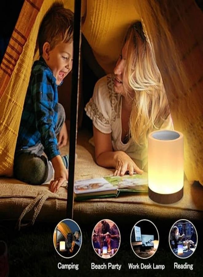 M MIAOYAN LED Night Light, Smart Bedside Table Lamp, Touch Control Dimmable USB Rechargeable, Portable, Color Changing RGB for Kids, Bedroom, Camping (Warm White) - Image 4